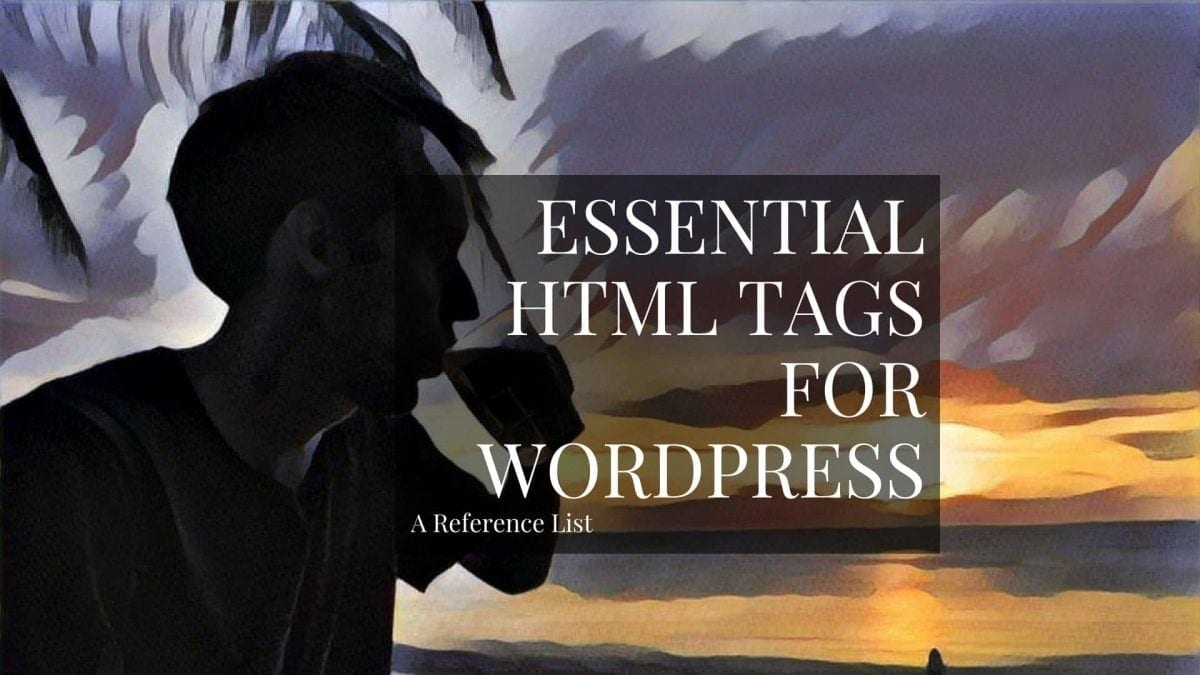 This article is your one stop shop for WordPress blog post or page HTML tag needs.