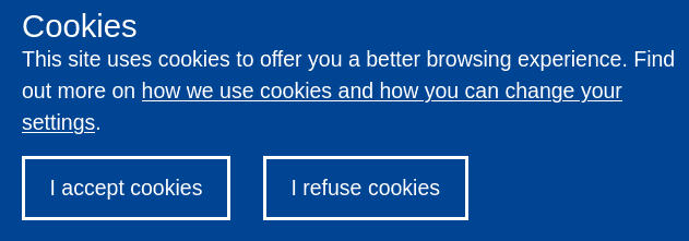 An example of a nice and simple cookie prompt